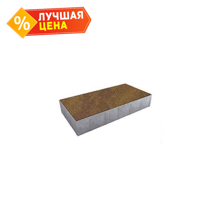 Плитка тротуарная Прямоугольник (Ла-Линия) В.5.П.10 Листопад гранит Осень 600x300x100 мм