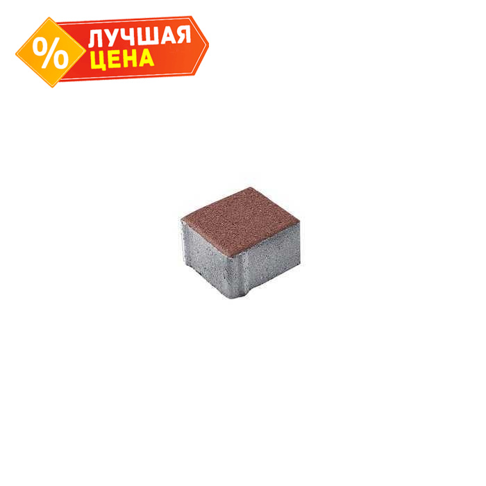 Плитка тротуарная Квадрат (ЛА-Линия) Б.2.К.6 Гранит красный 200x200x60 мм