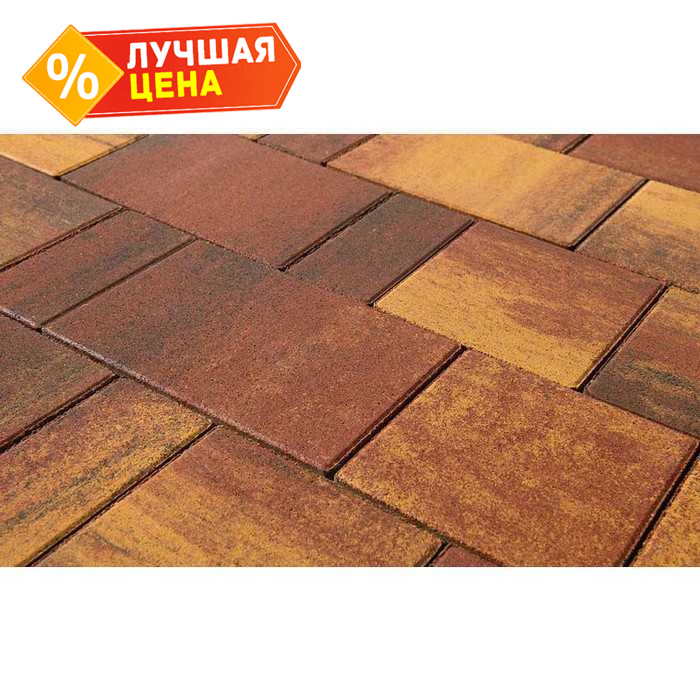 Плитка тротуарная BRAER Старый город Ландxаус Color Mix тип 3 Мальва, толщина 60 мм