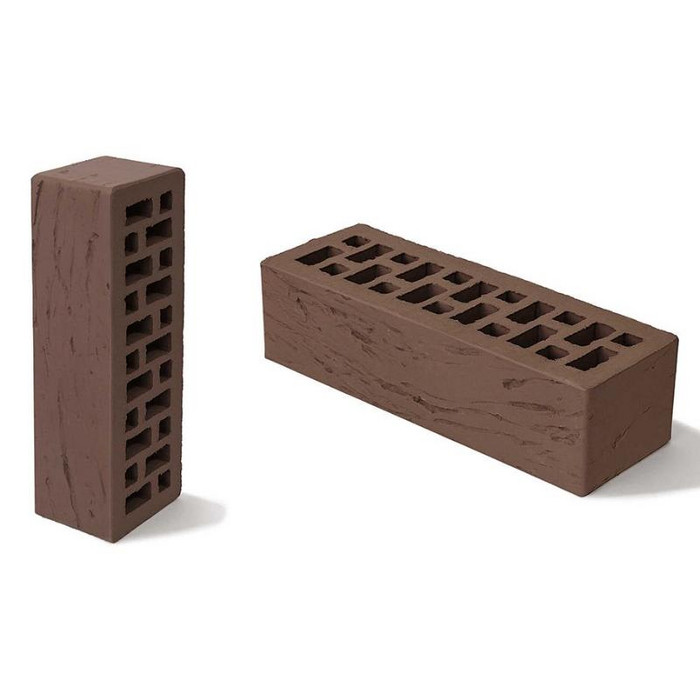 Кирпич BRAER коричневый риф, 250х85х65 мм