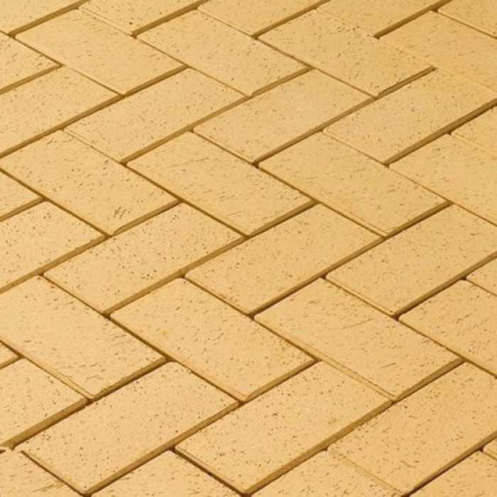 Тротуарная клинкерная брусчатка Vandersanden Kamenz желтая, 200x100x52 мм